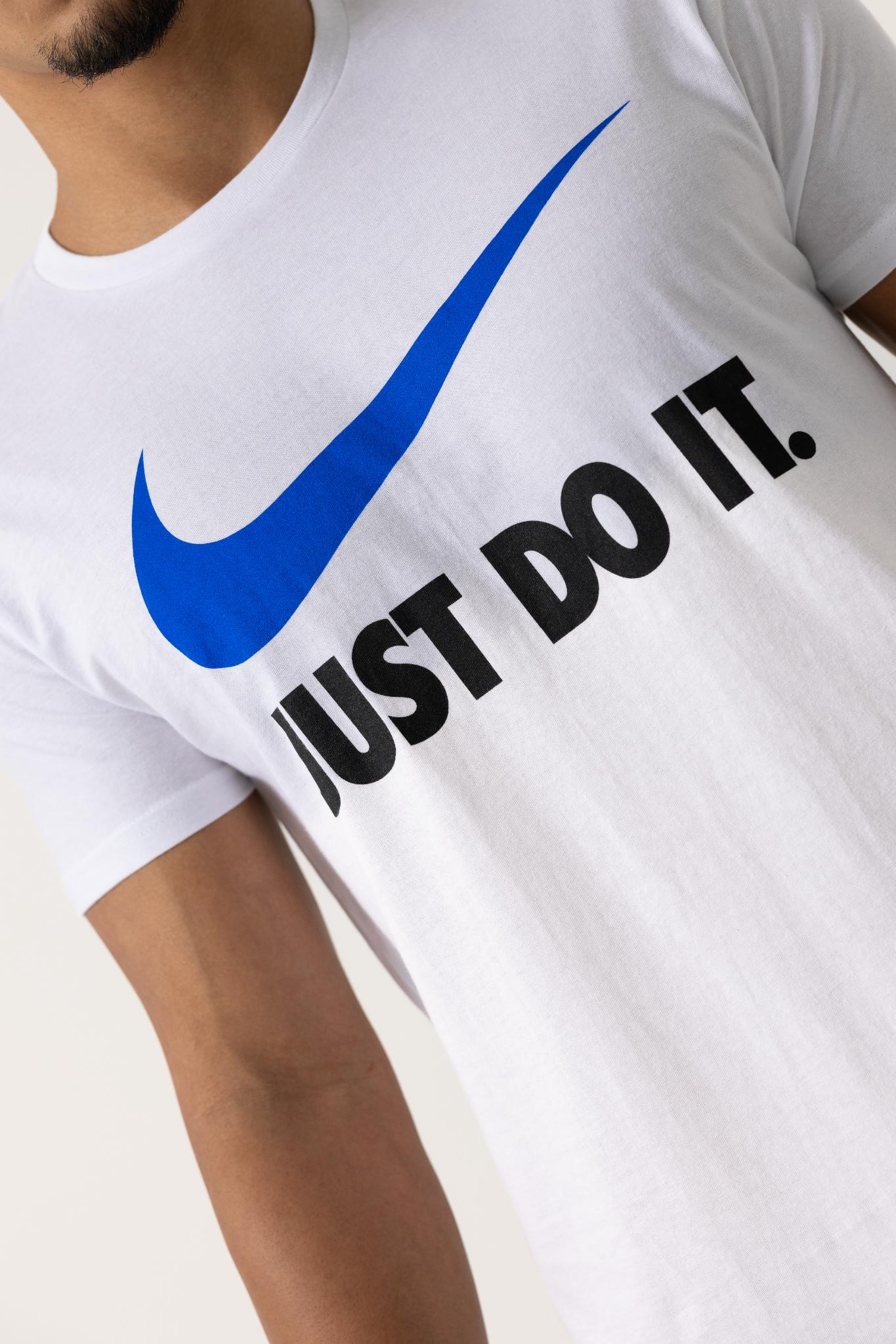 Nike Mens Just Do It T-Shirt (White/Blue)