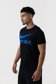 Nike Mens Just Do It T-Shirt (Black/Blue)