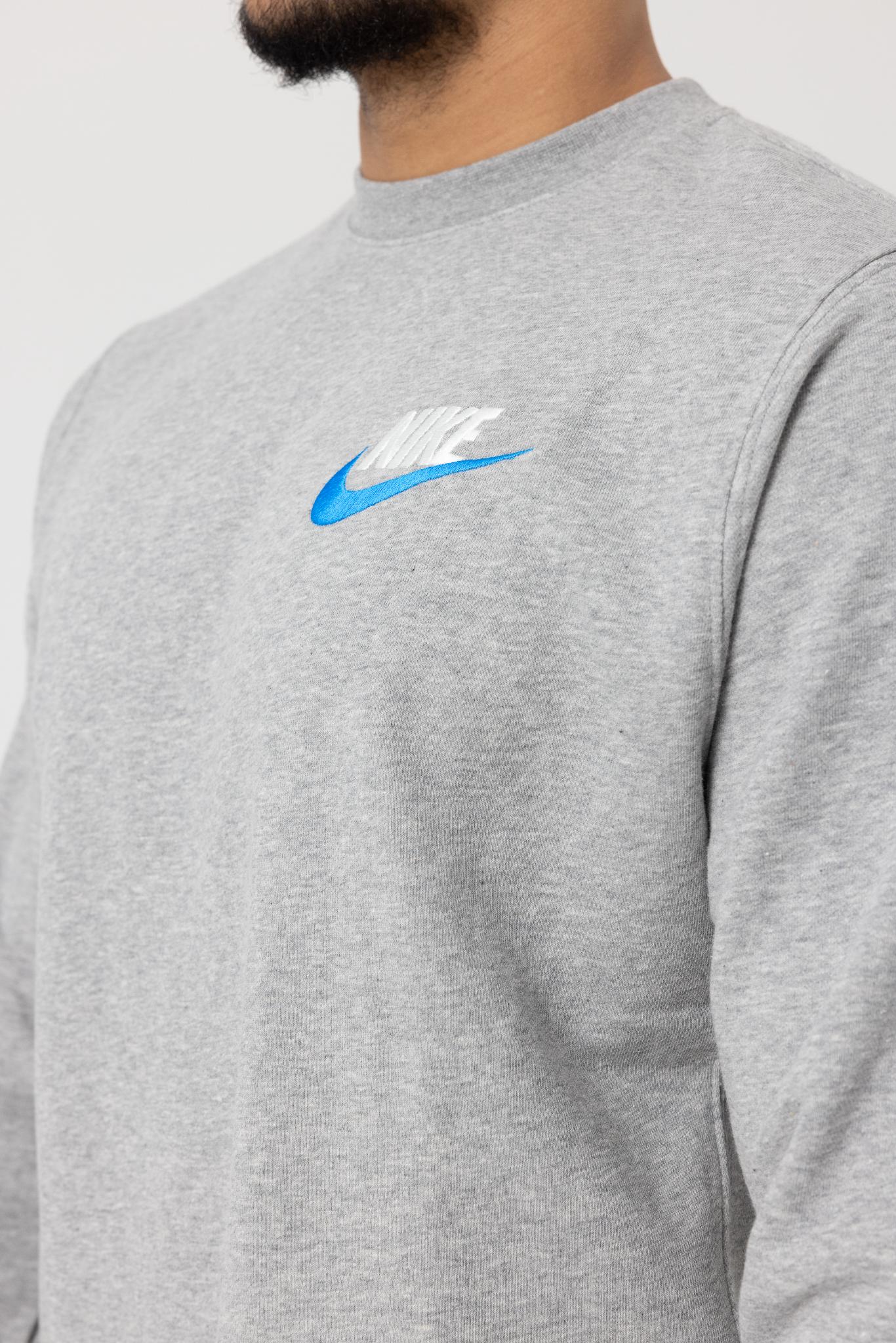 Nike Club French Terry Crew (Dark Grey Heather)