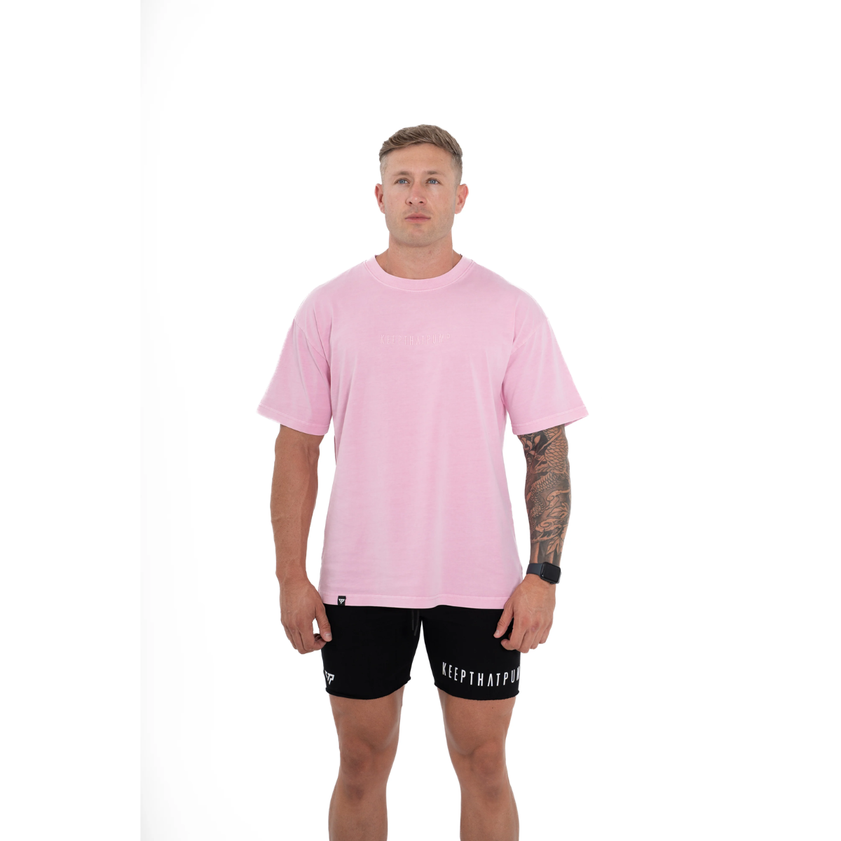 KEEPTHATPUMP Mens Oversized Tee (Pink)