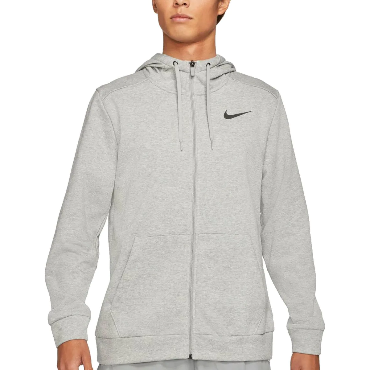 Nike Mens Dri-fit Zip-up Training Hoodie (Grey)