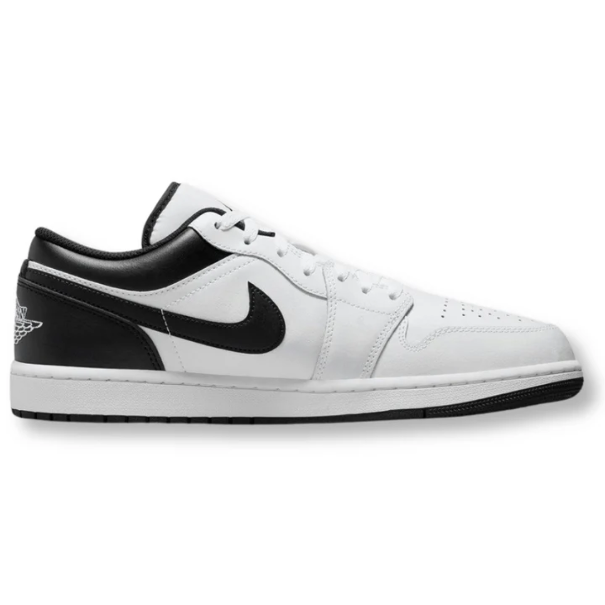 Mens Air Jordan 1 Low (White/Black)