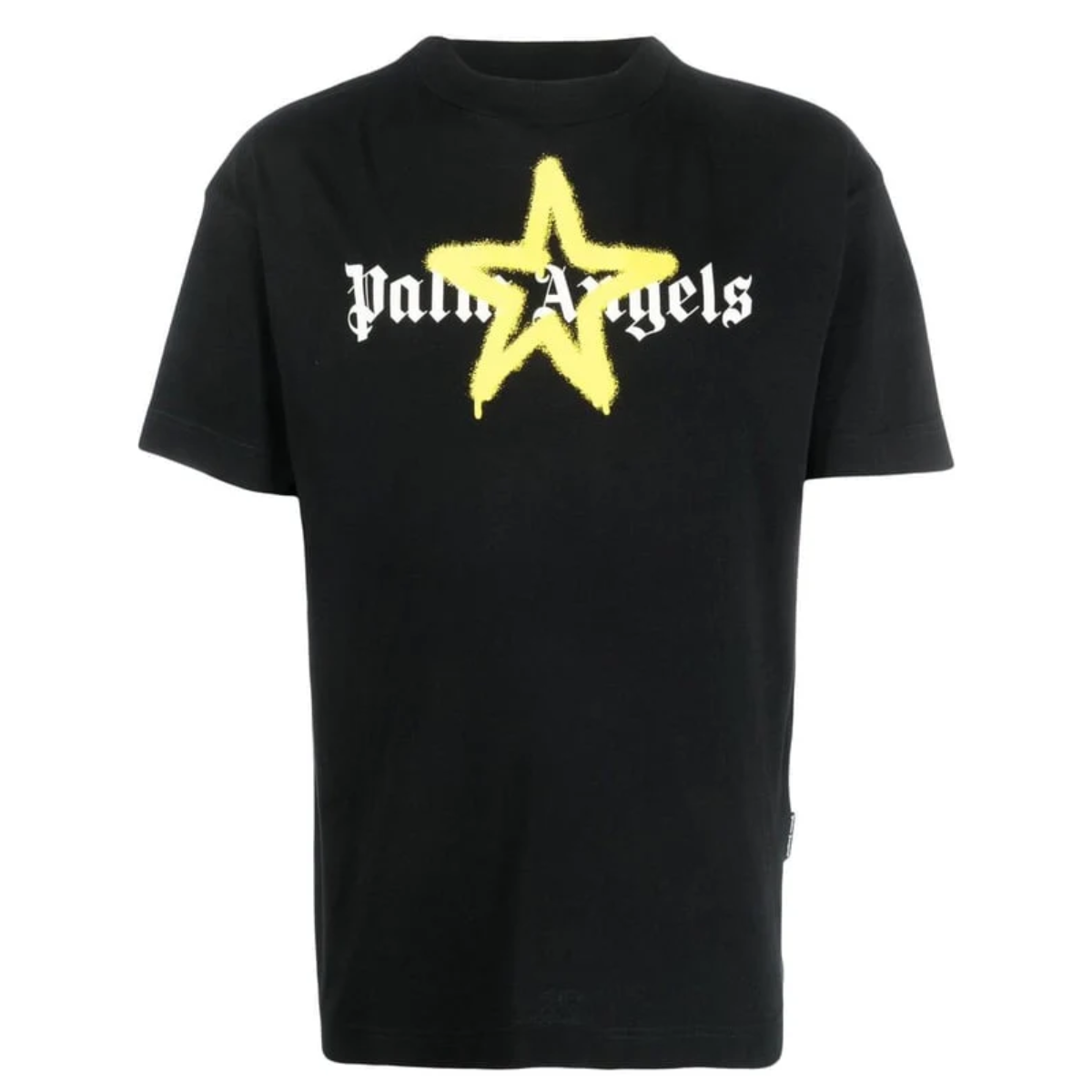 Palm Angels Star Sprayed T-Shirt (Black/Yellow)