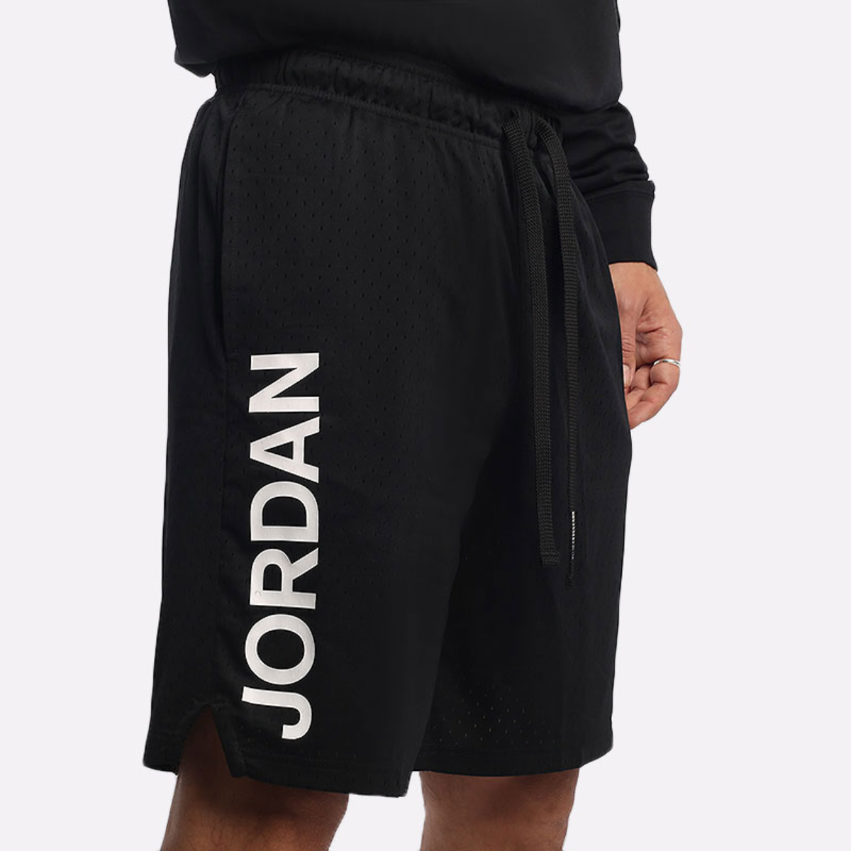 Air Jordan Mens Alphabet Logo Shorts (Black)