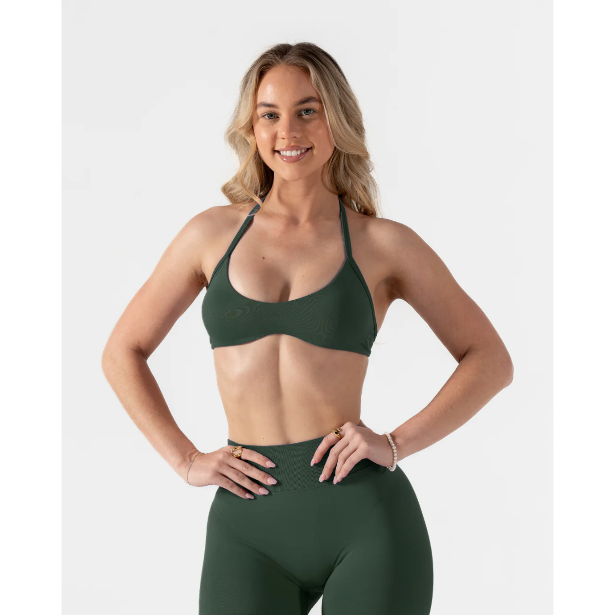 KEEPTHATPUMP Recoil Bralette (Forest Green)