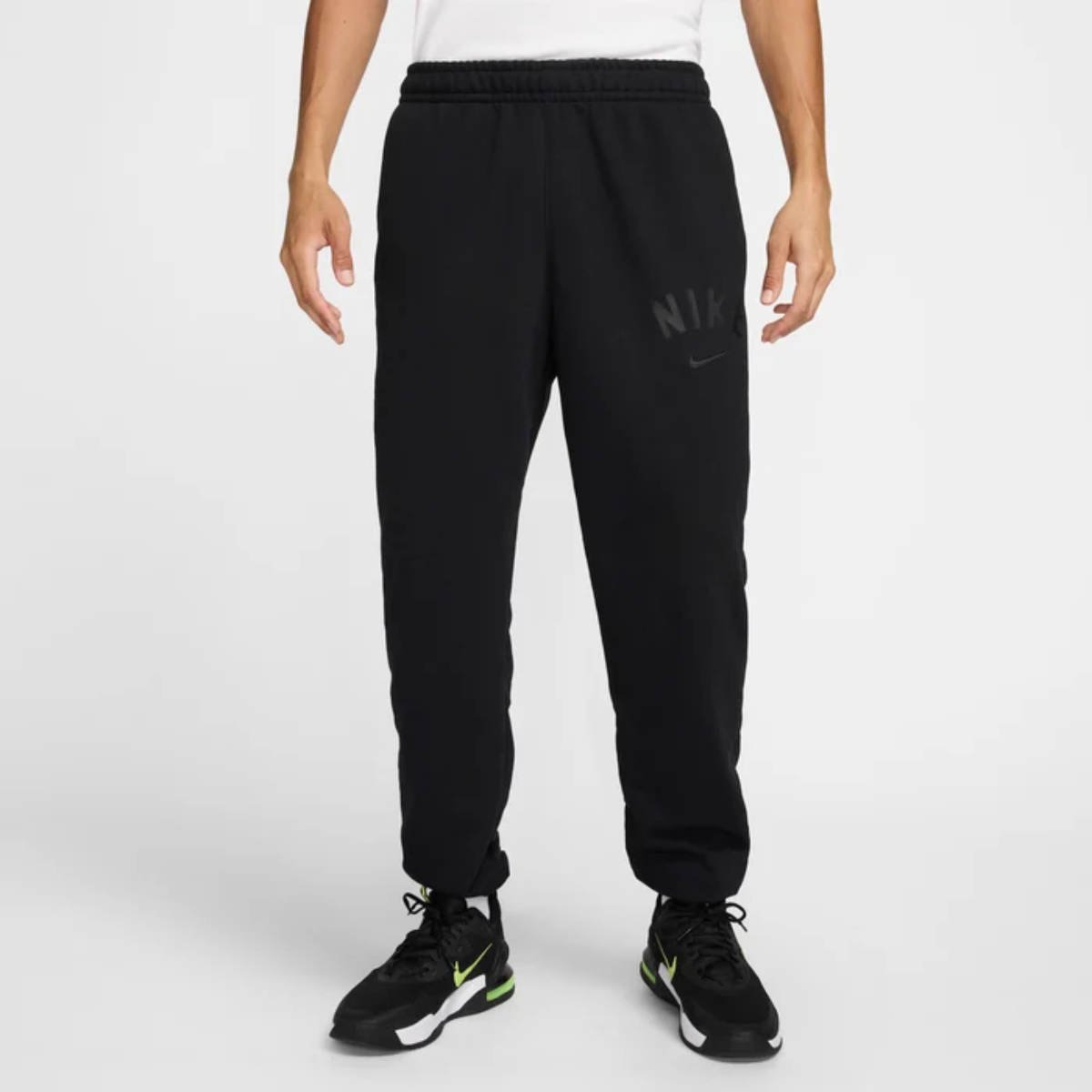 Nike Swoosh Men's Dri-FIT Fleece Fitness Pants (Black)