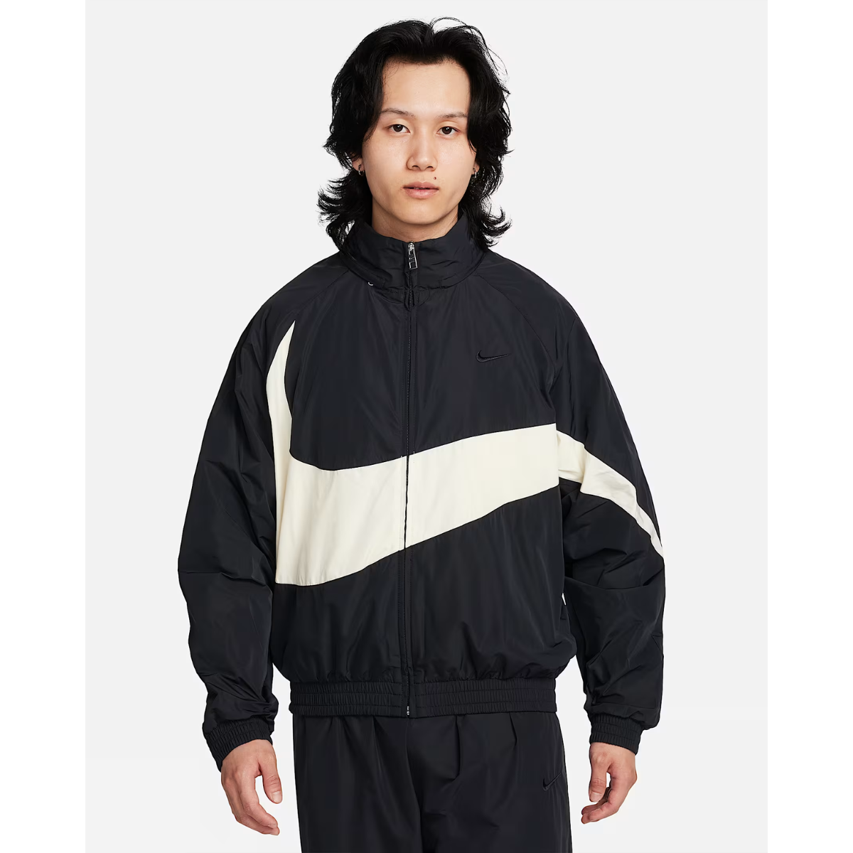 Nike Swoosh Men's Woven Jacket (Black/Coconut Milk)