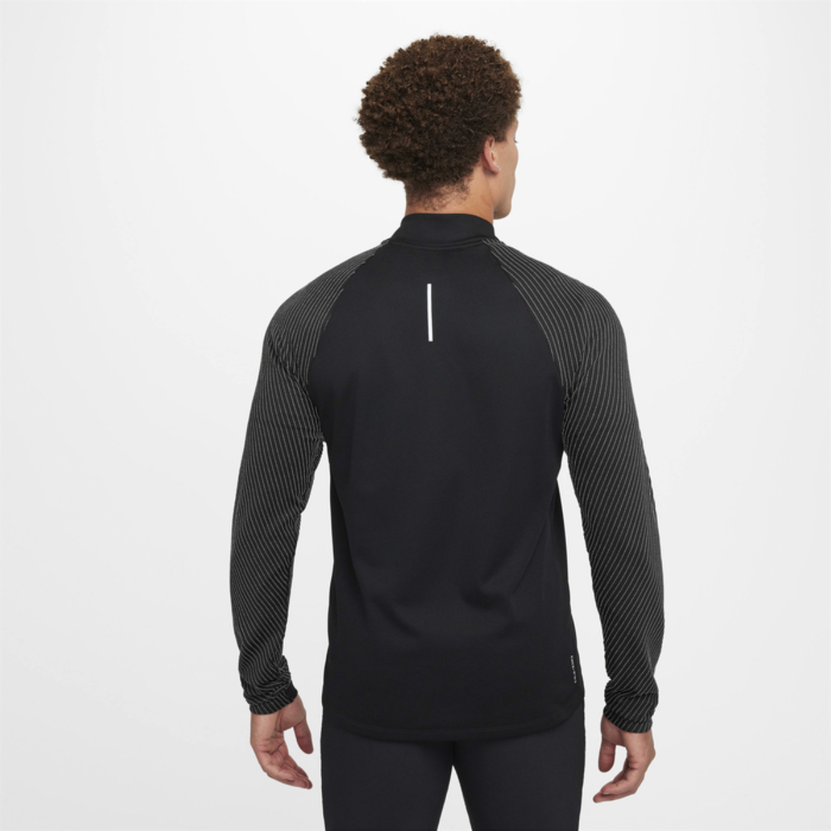 Nike Men's Dri-FIT 1/2-zip Running Top (Black Reflective)