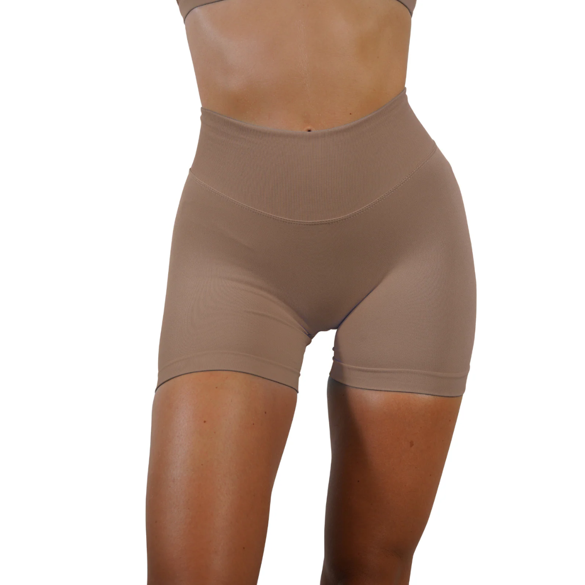 KEEPTHATPUMP Recoil Scrunch Shorts (Coffee)