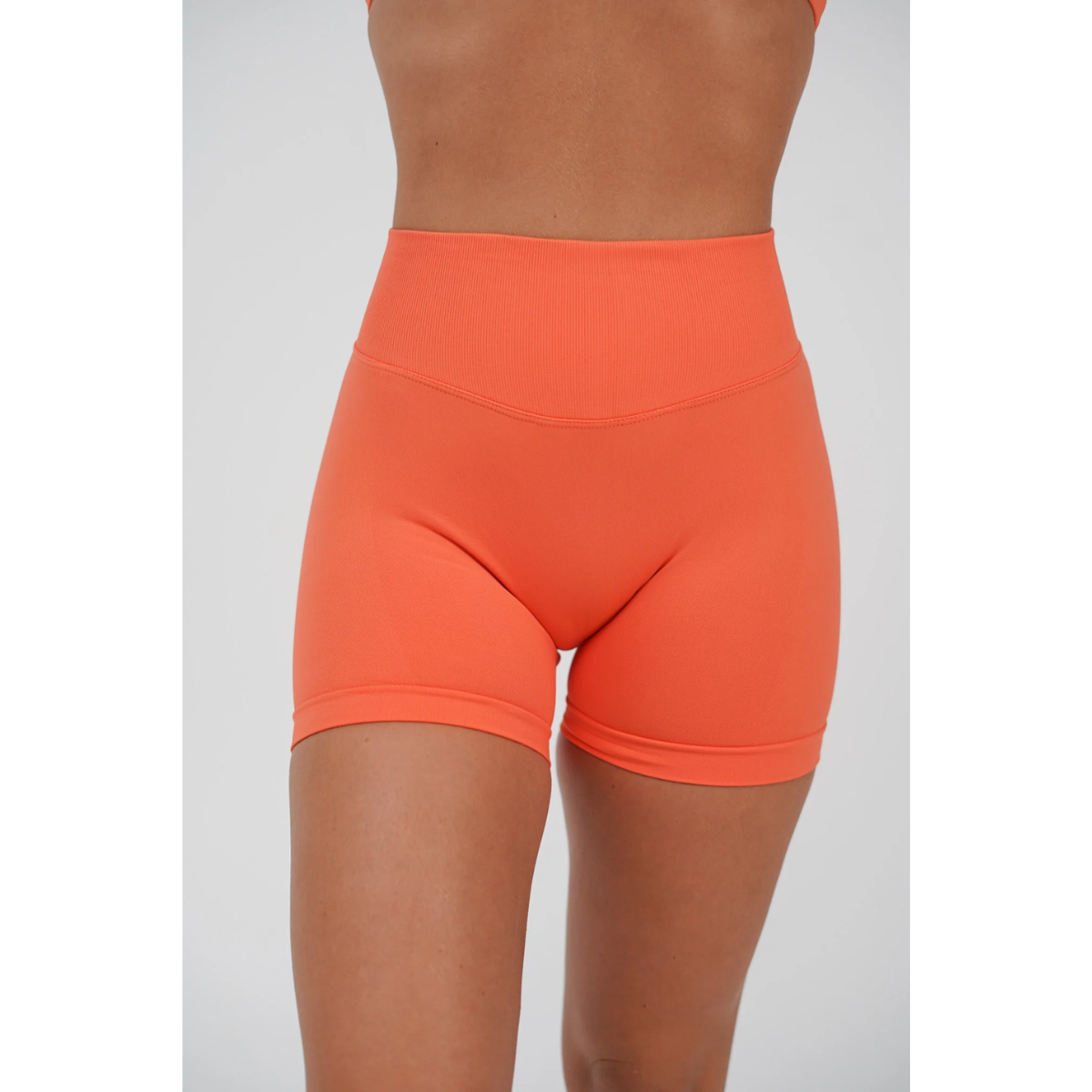 KEEPTHATPUMP Recoil Scrunch Shorts (Tahiti Orange)