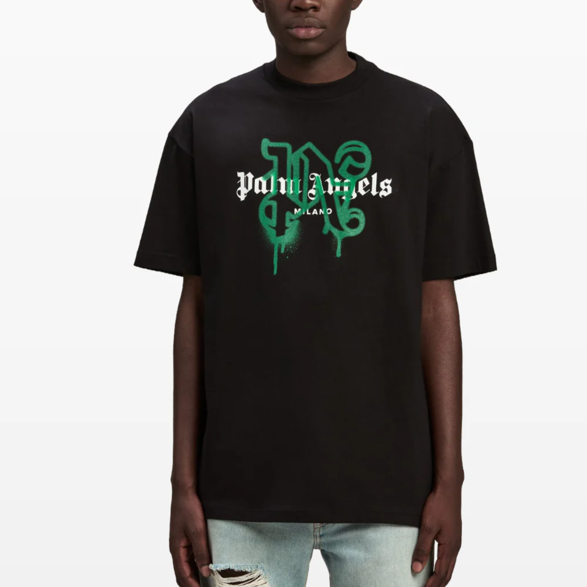 Palm Angels Milano Sprayed Monogram T-Shirt