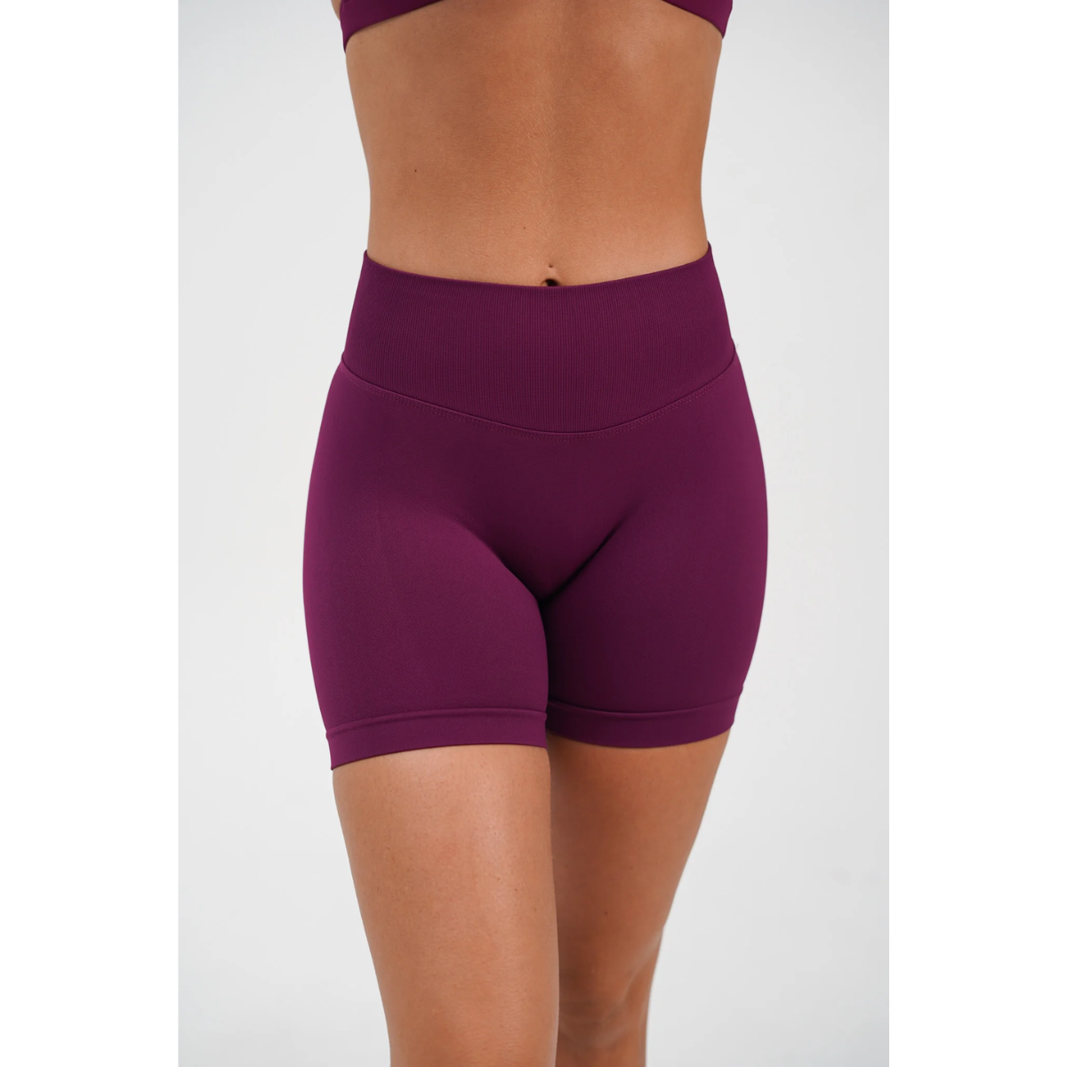 KEEPTHATPUMP Recoil Scrunch Shorts (Berry)