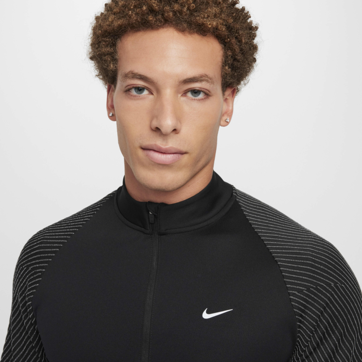Nike Men's Dri-FIT 1/2-zip Running Top (Black Reflective)