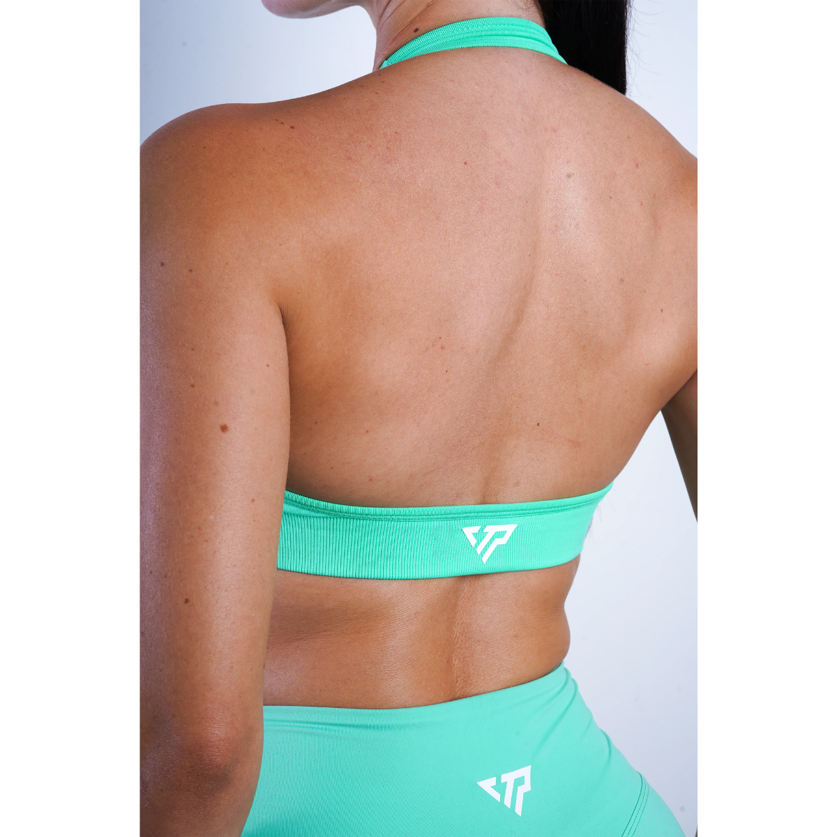 KEEPTHATPUMP Recoil Halter Crop (Neon Green)