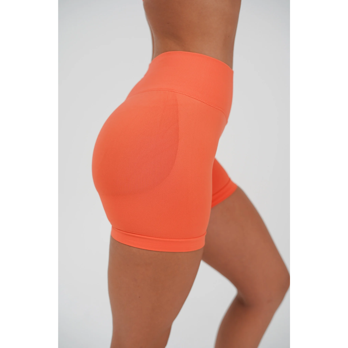 KEEPTHATPUMP Recoil Scrunch Shorts (Tahiti Orange)