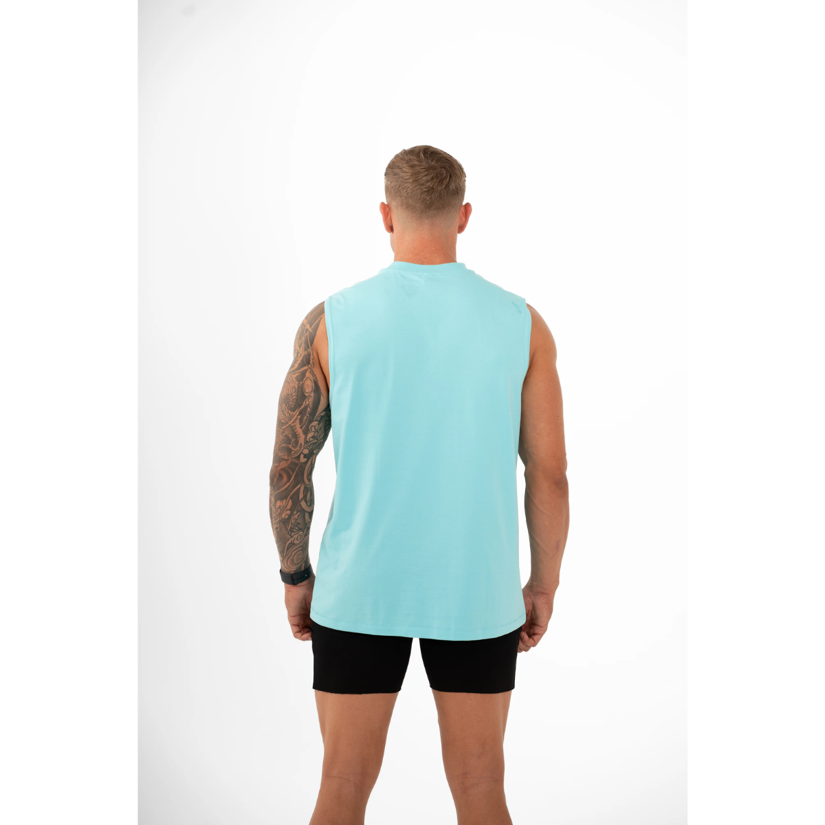 KEEPTHATPUMP Mens Embossed Tank (Ice Blue)