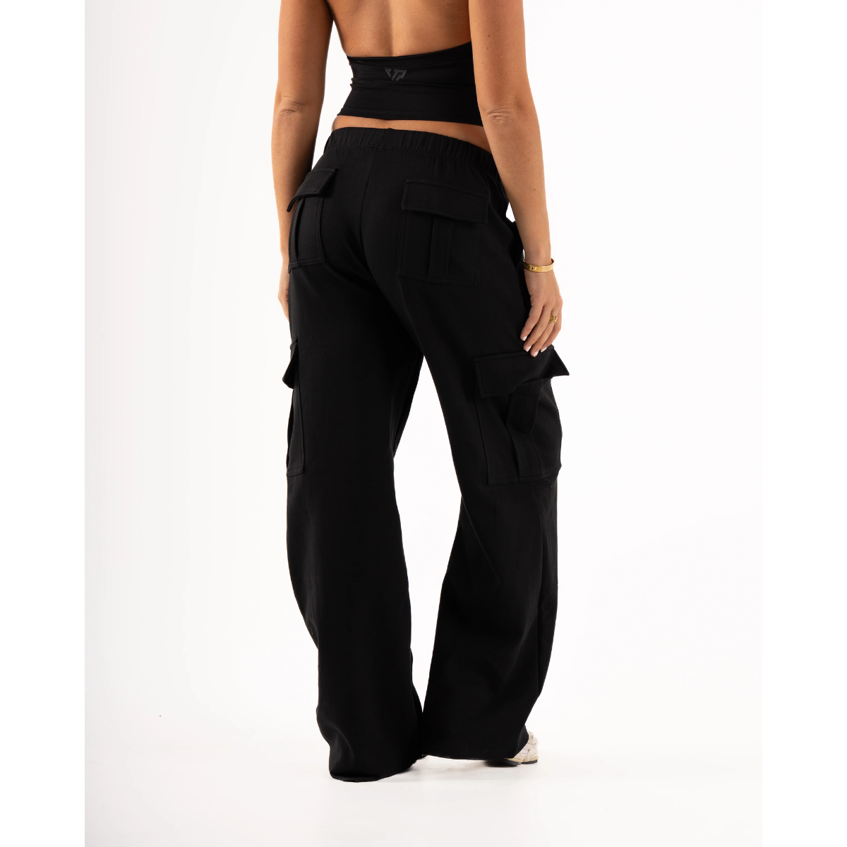 KEEPTHATPUMP Womens Cargo Joggers (Black)