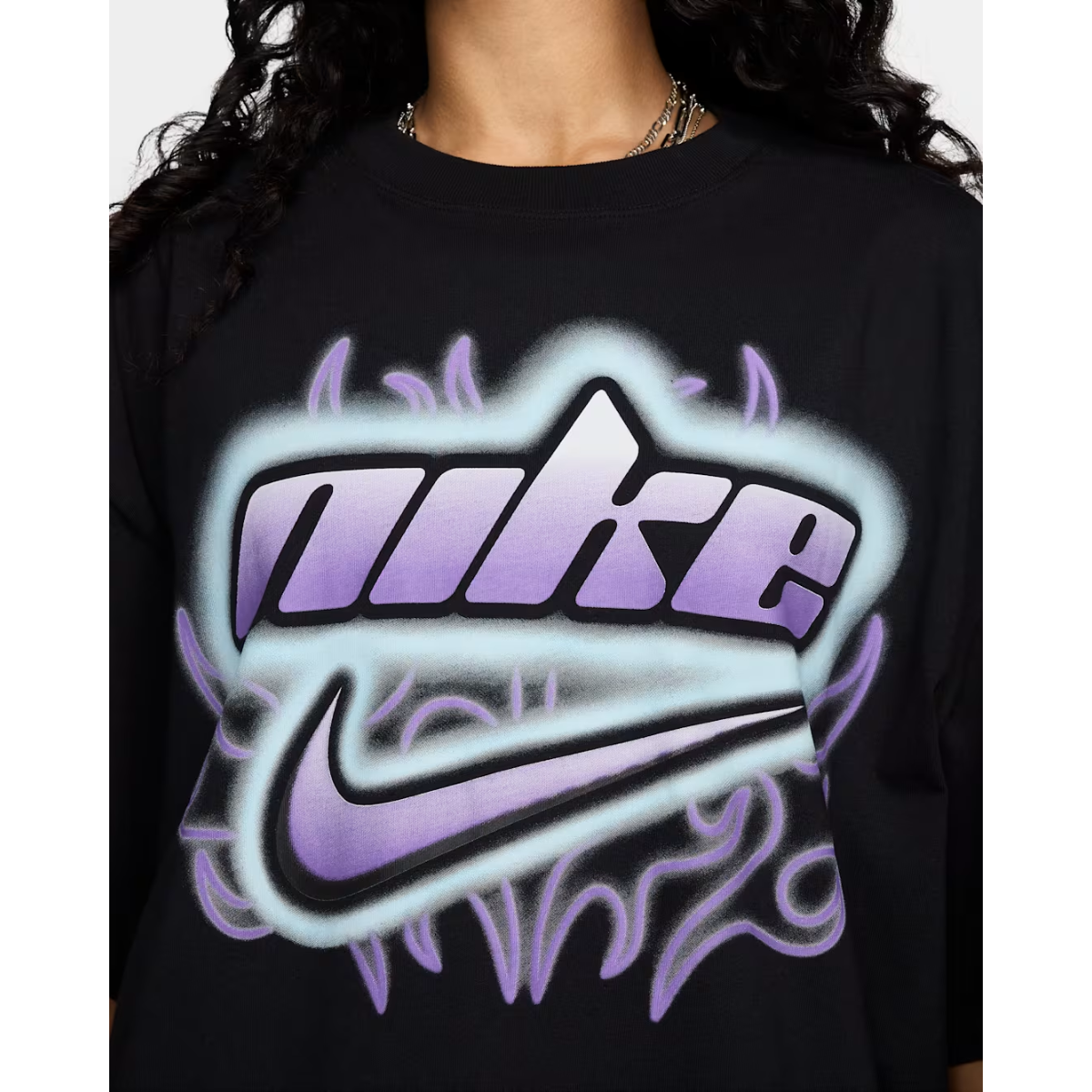 Nike Sportswear Women's Oversized Graphic T-Shirt (Black)