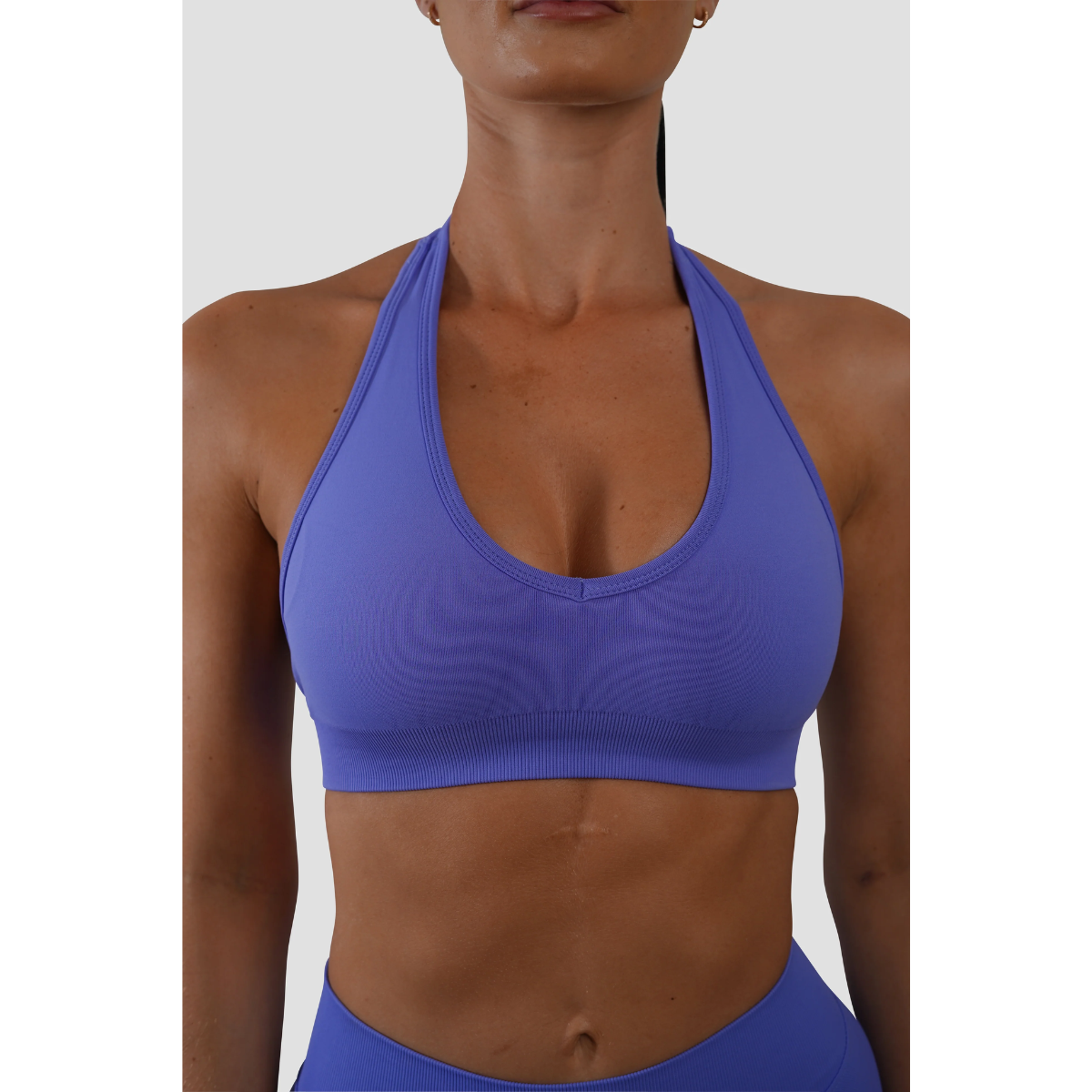 KEEPTHATPUMP Recoil Halter Crop (Indigo)