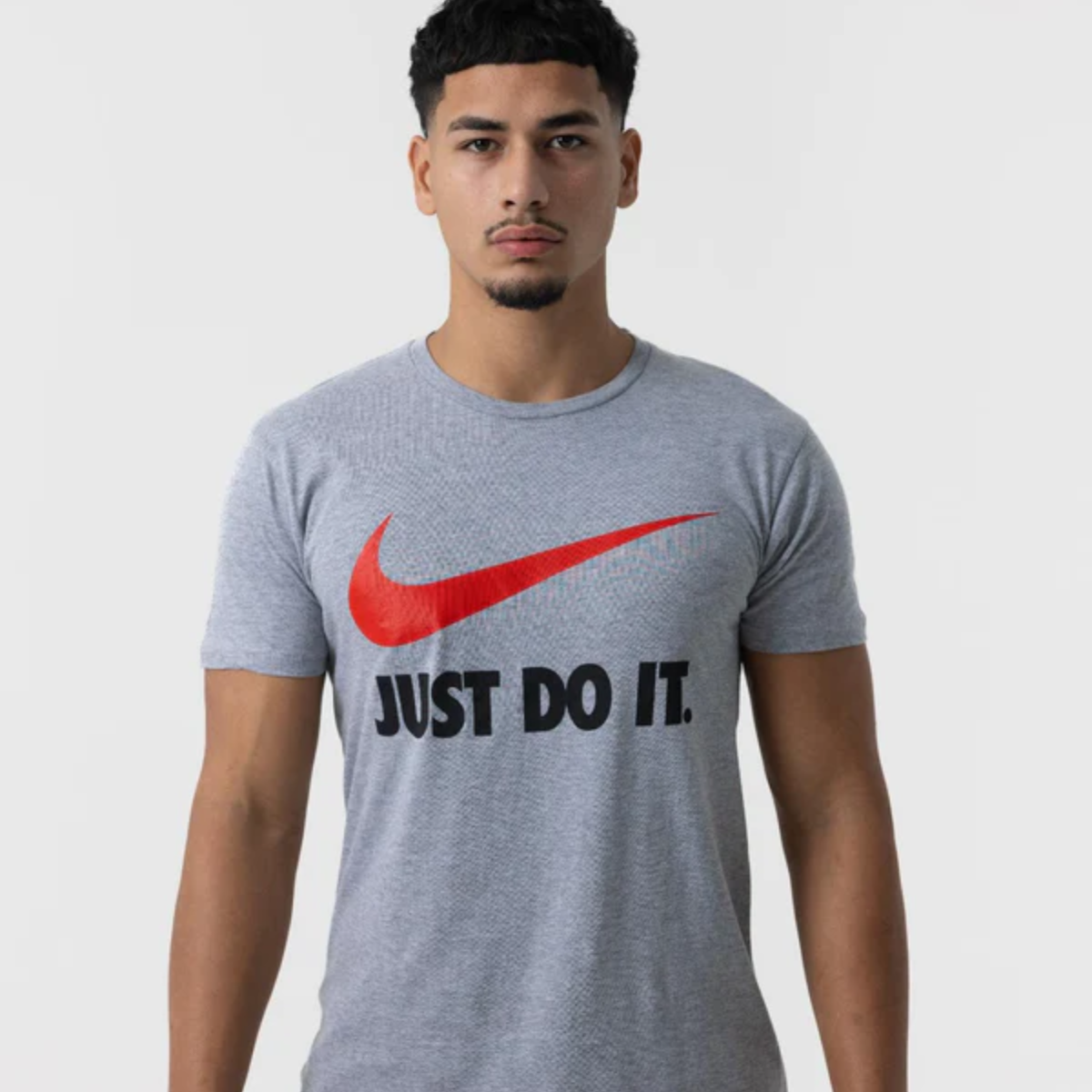 Nike Mens Just Do It T Shirt Grey Red