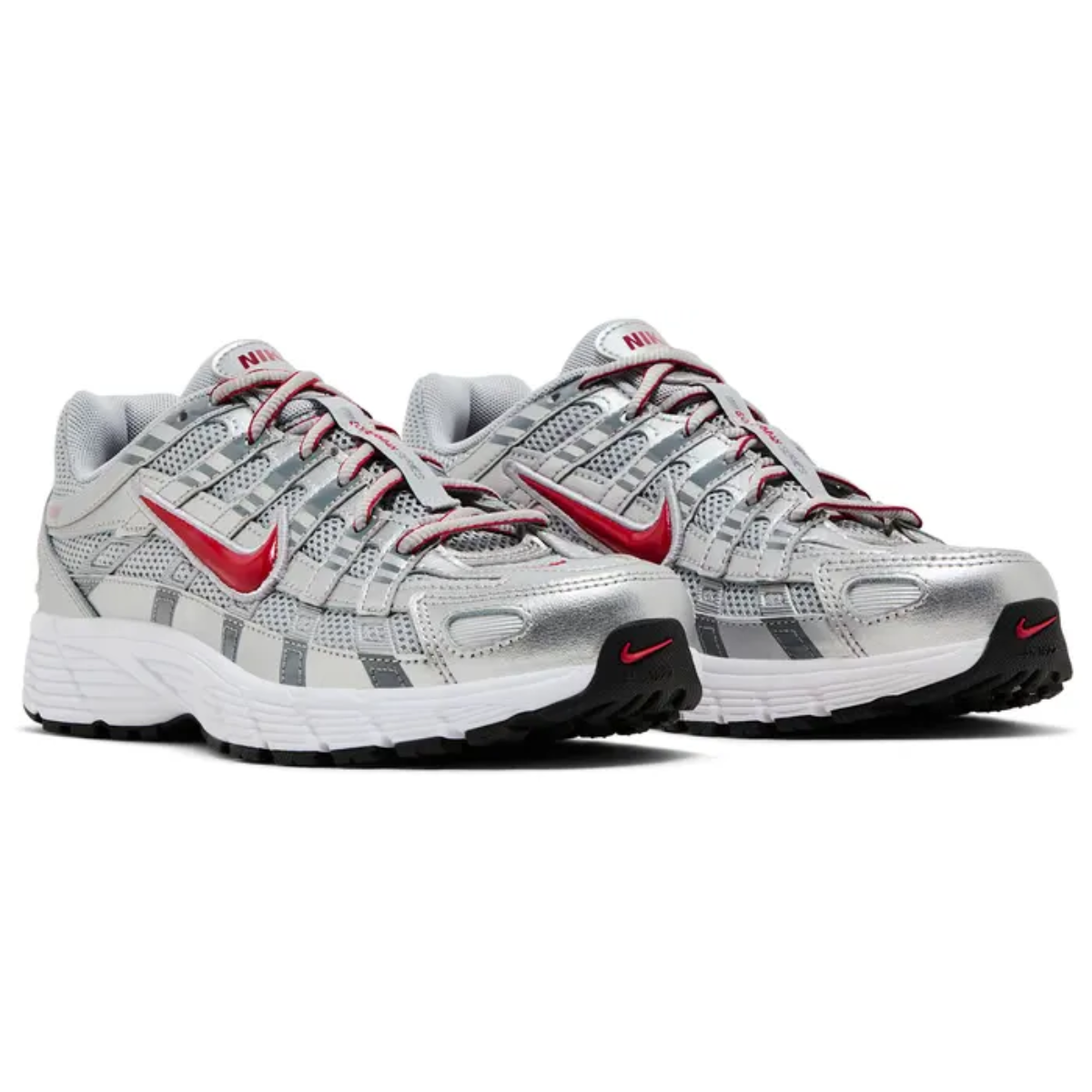 Nike P-6000 GS (Metallic Silver/Gym Red)
