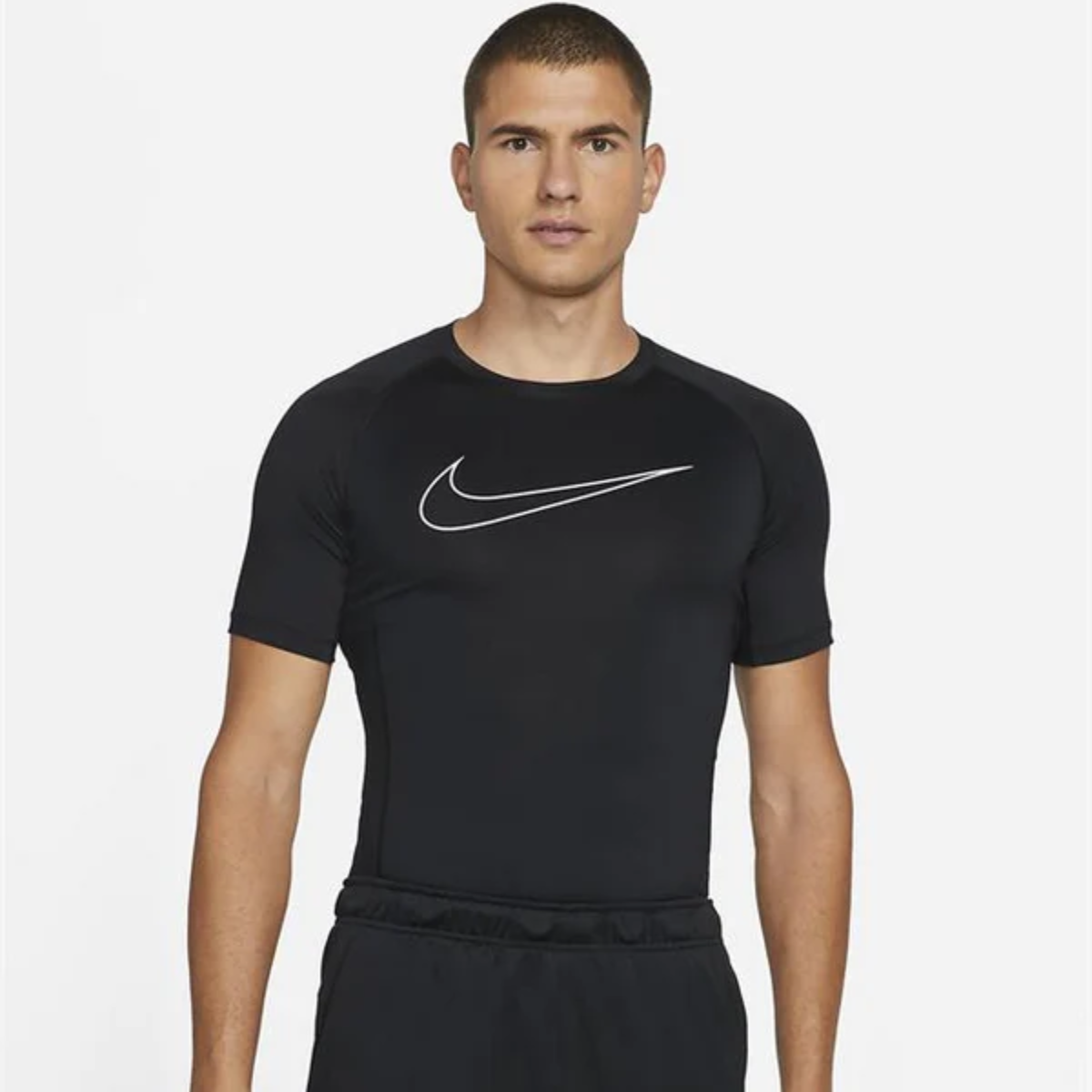 Nike Pro Dri-Fit Tight Fit Short Sleeve T-Shirt (Black)