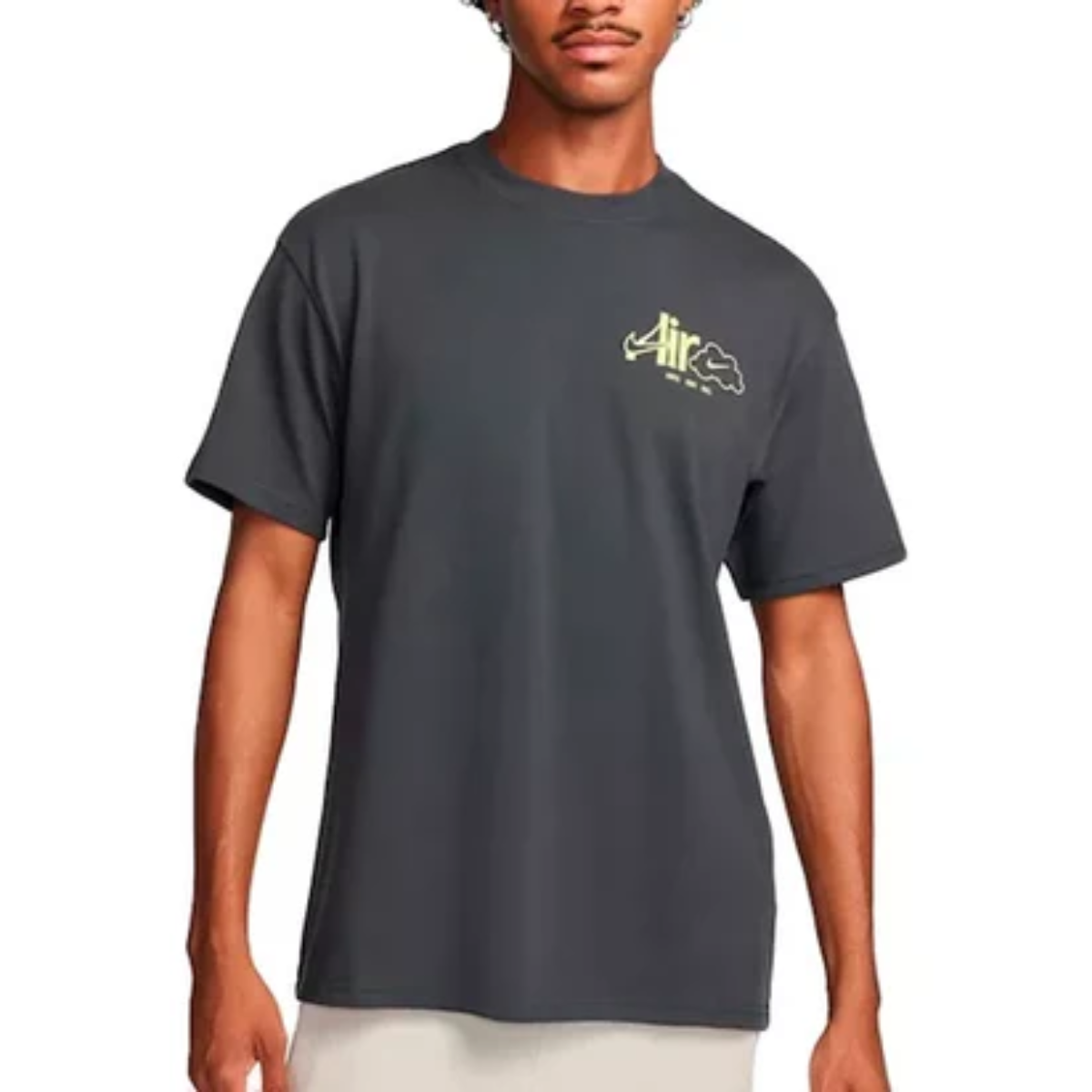 Nike Sportswear Men's Max90 T-Shirt (Grey/Luminous Green)