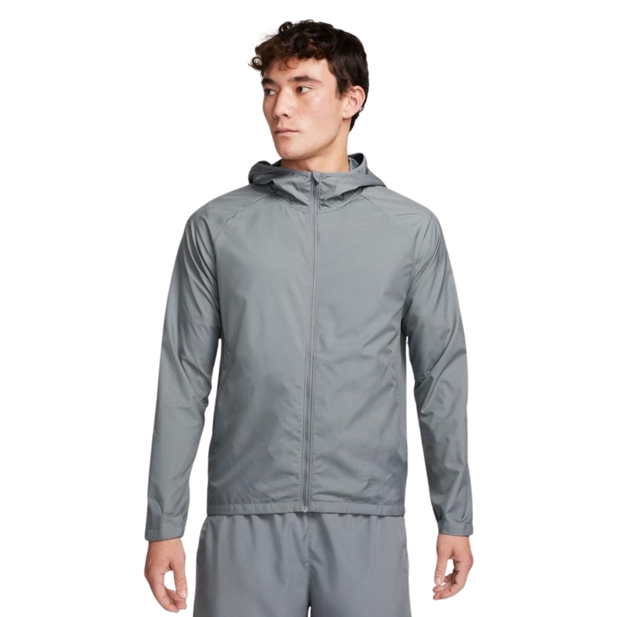Nike Mens Essential Hooded Running Rain Jacket (Grey)