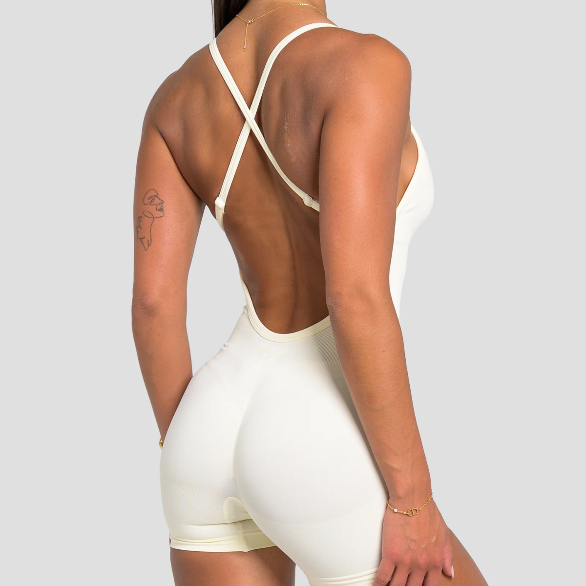 KEEPTHATPUMP Recoil Jumpsuit (Cream)