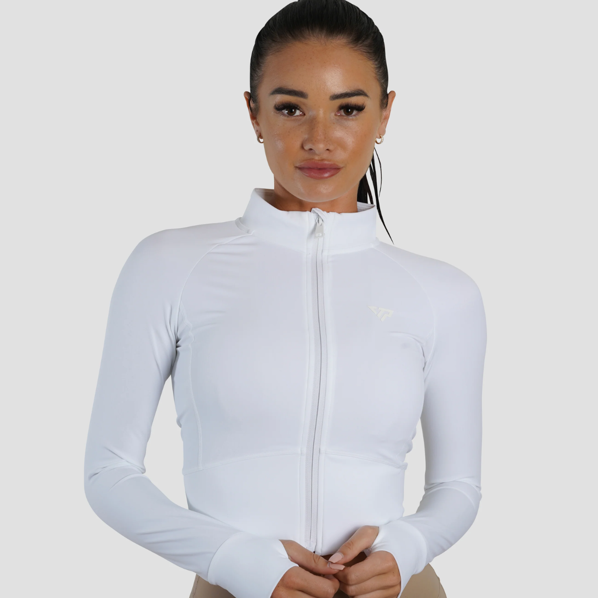 KEEPTHATPUMP Luxe Zip Jacket (White)