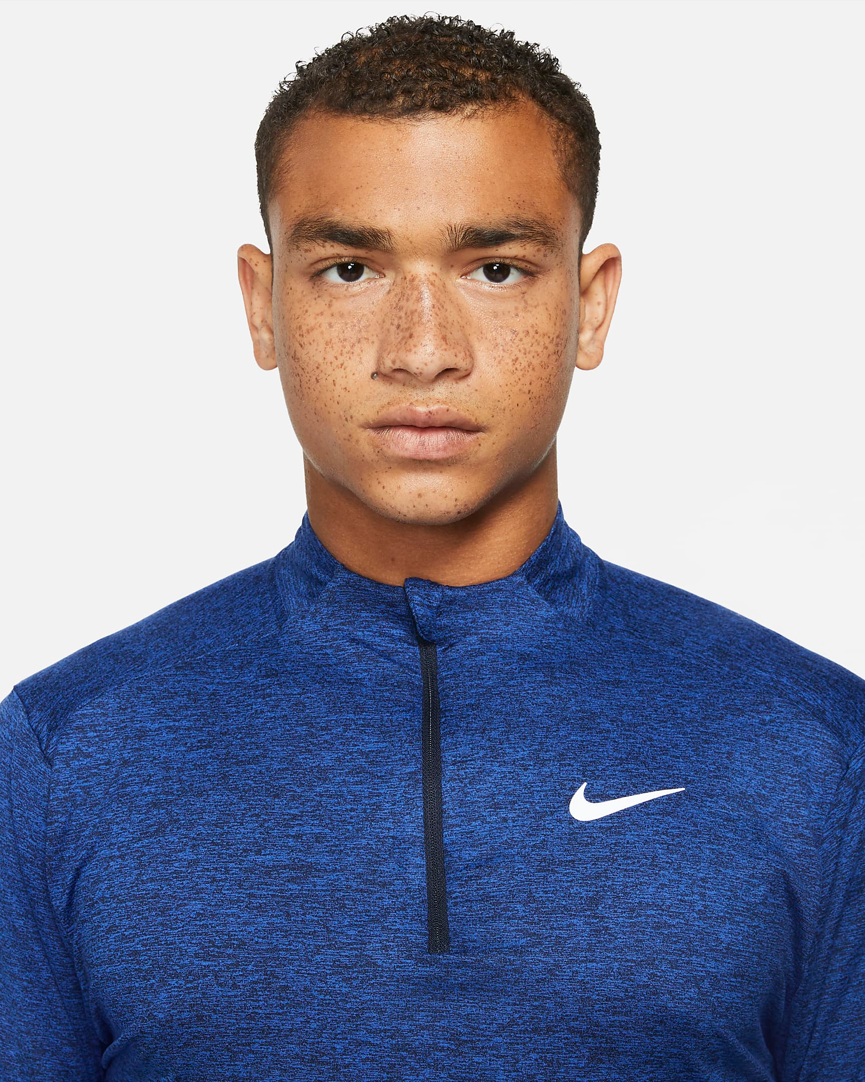 Nike Element Men's Dri-FIT 1/2-Zip Running Top (Obsidian/Game Royal)
