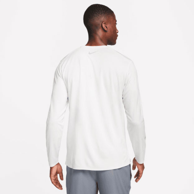 Nike Miler Flash Dri-FIT UV Long Sleeve T-Shirt (White)