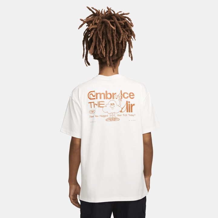 Nike Sportswear Men's Max90 T-Shirt (White/Orange)