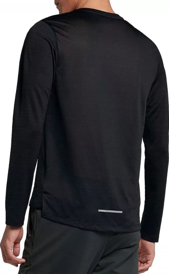 Nike Mens DRI-FIT Miler 1.0 Long Sleeve T-Shirt (Black)