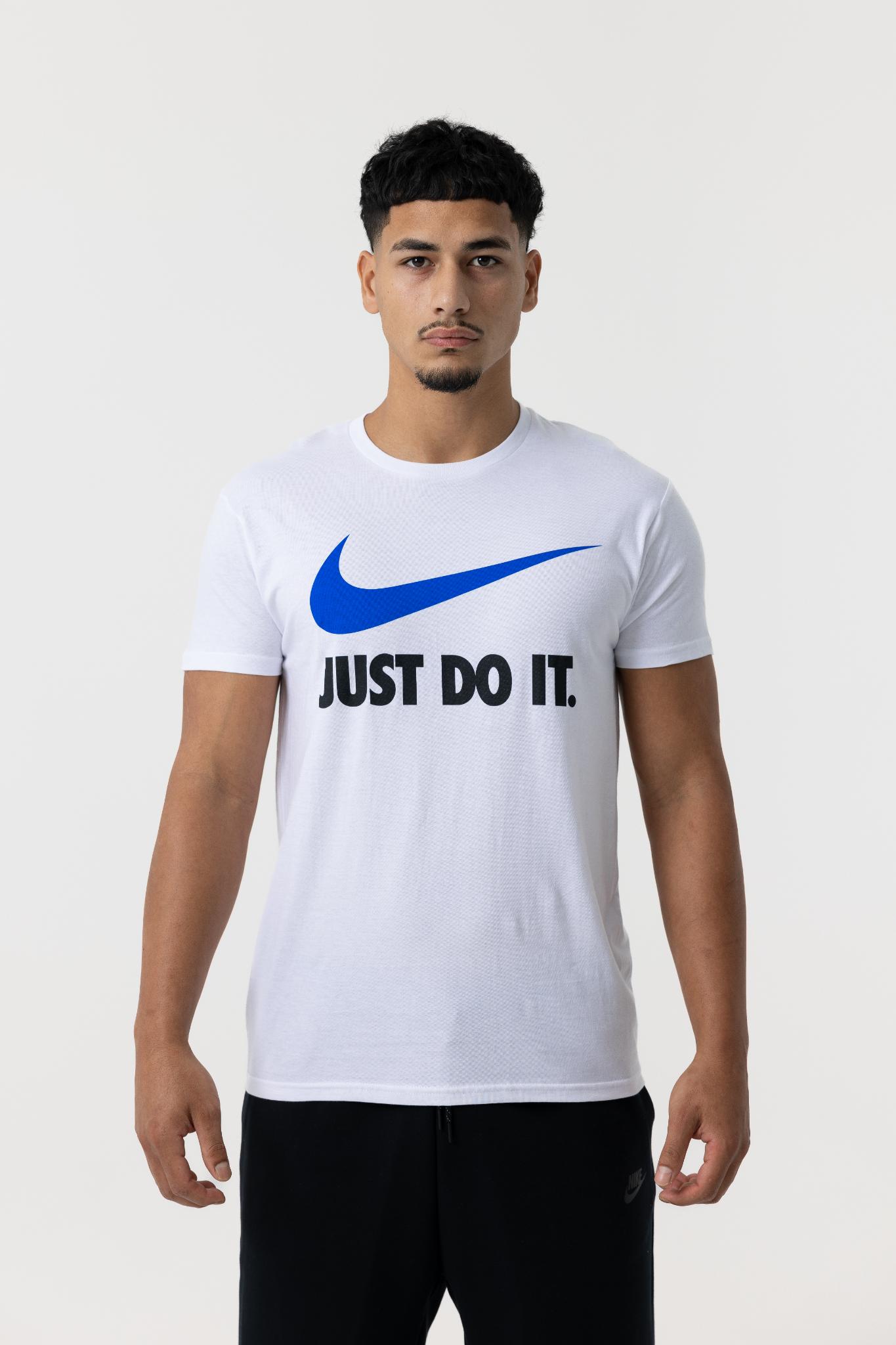 Nike Mens Just Do It T-Shirt (White/Blue)