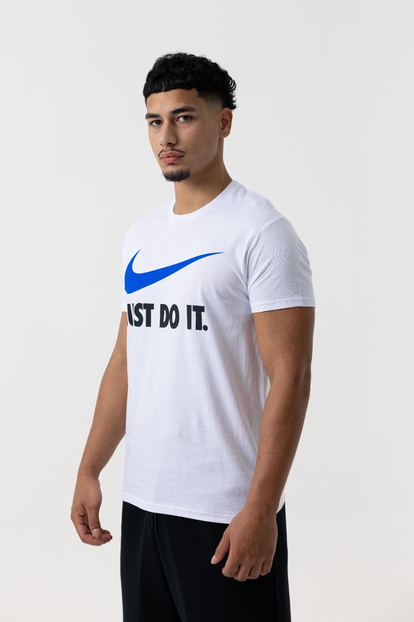 Nike Mens Just Do It T-Shirt (White/Blue)