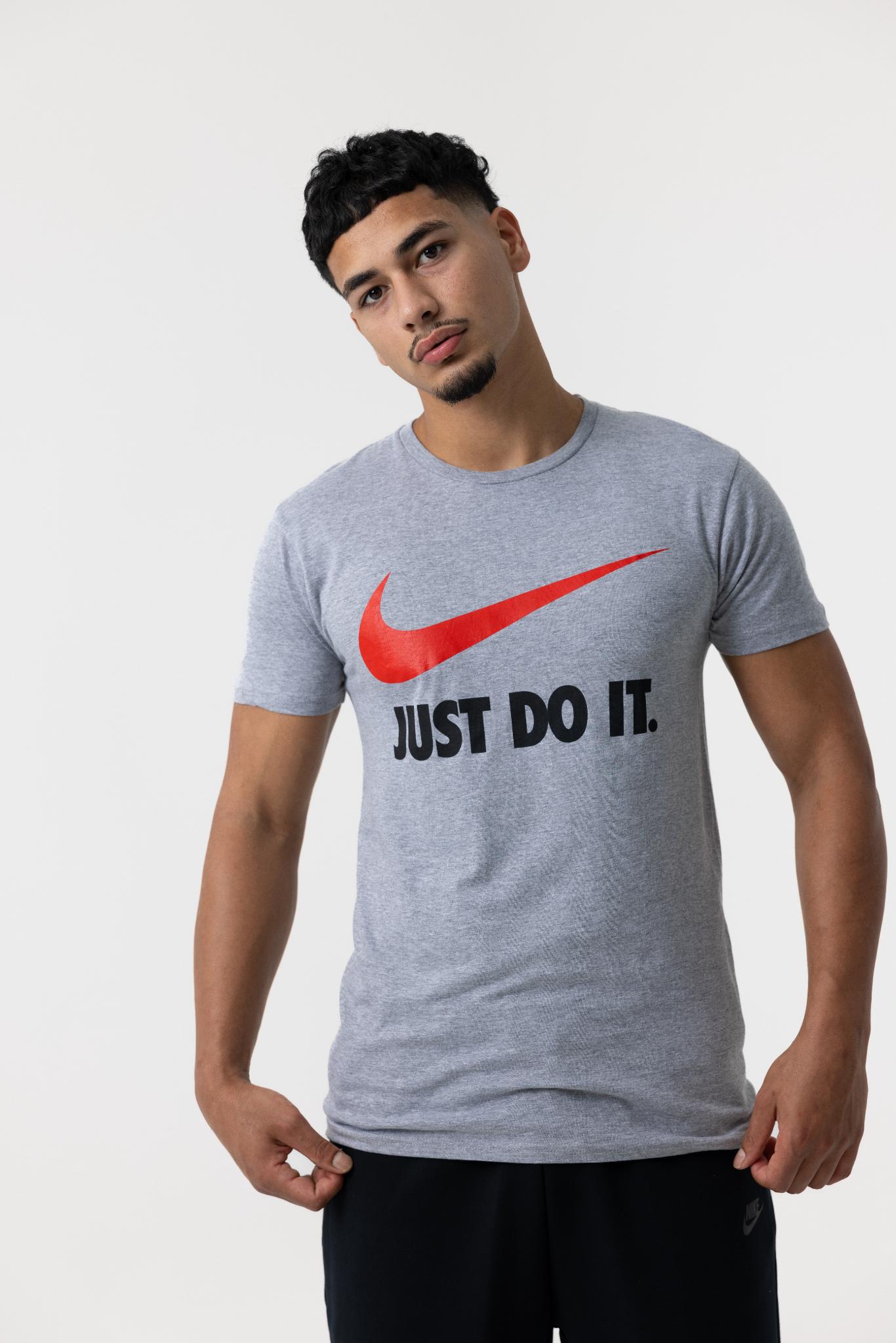 Nike Mens Just Do It T-Shirt (Grey/Red)