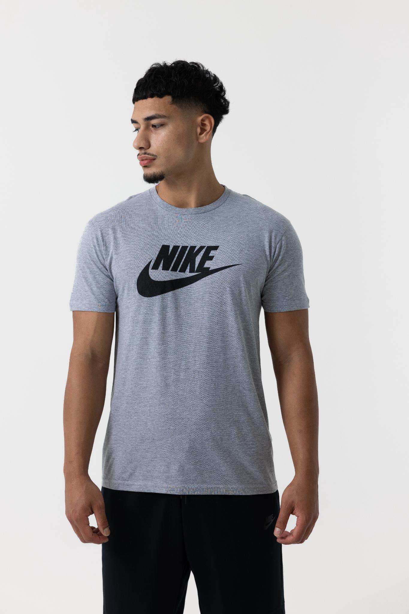 Nike Mens Swoosh Logo Regular T-Shirt (Grey)