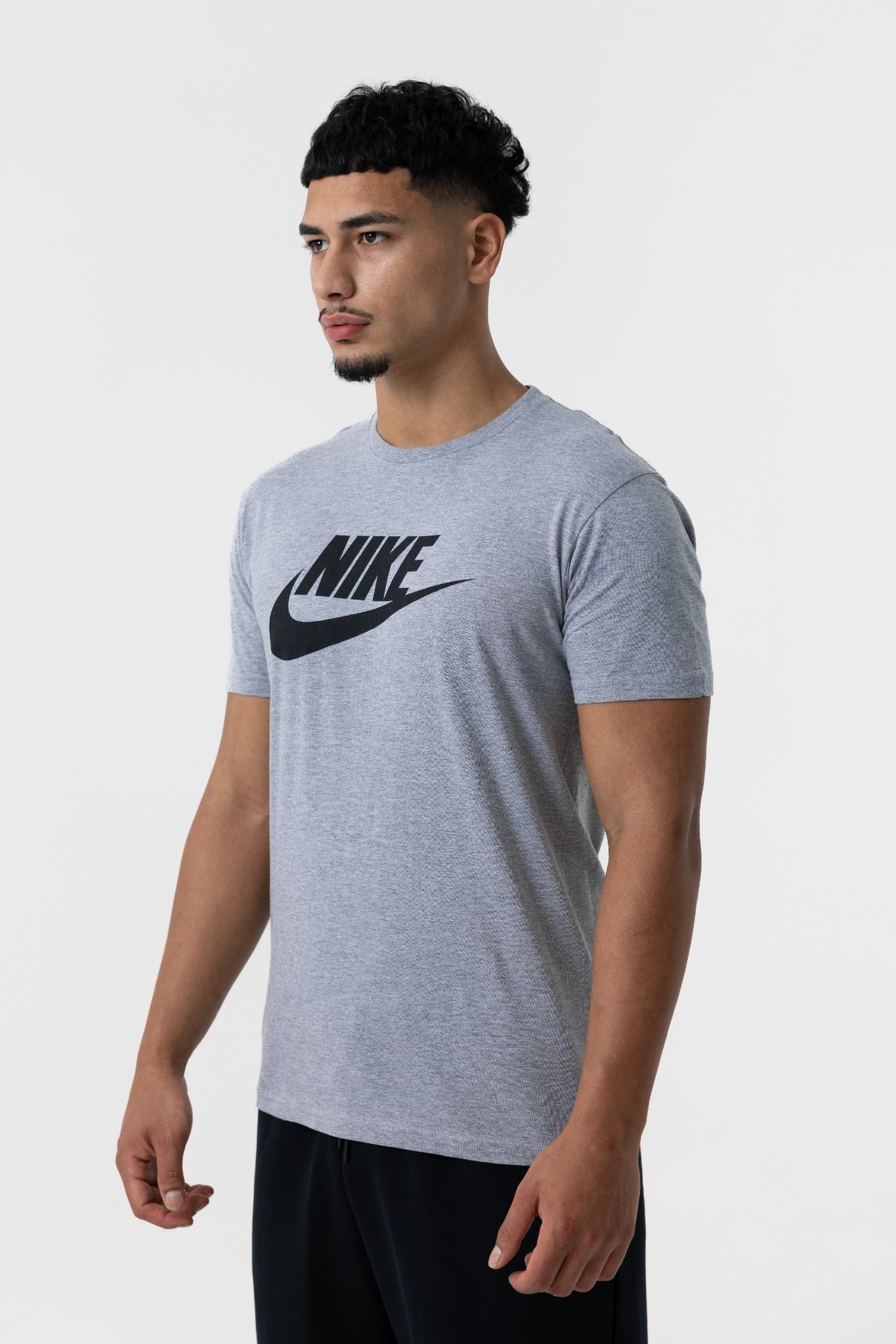 Nike Mens Swoosh Logo Regular T-Shirt (Grey)