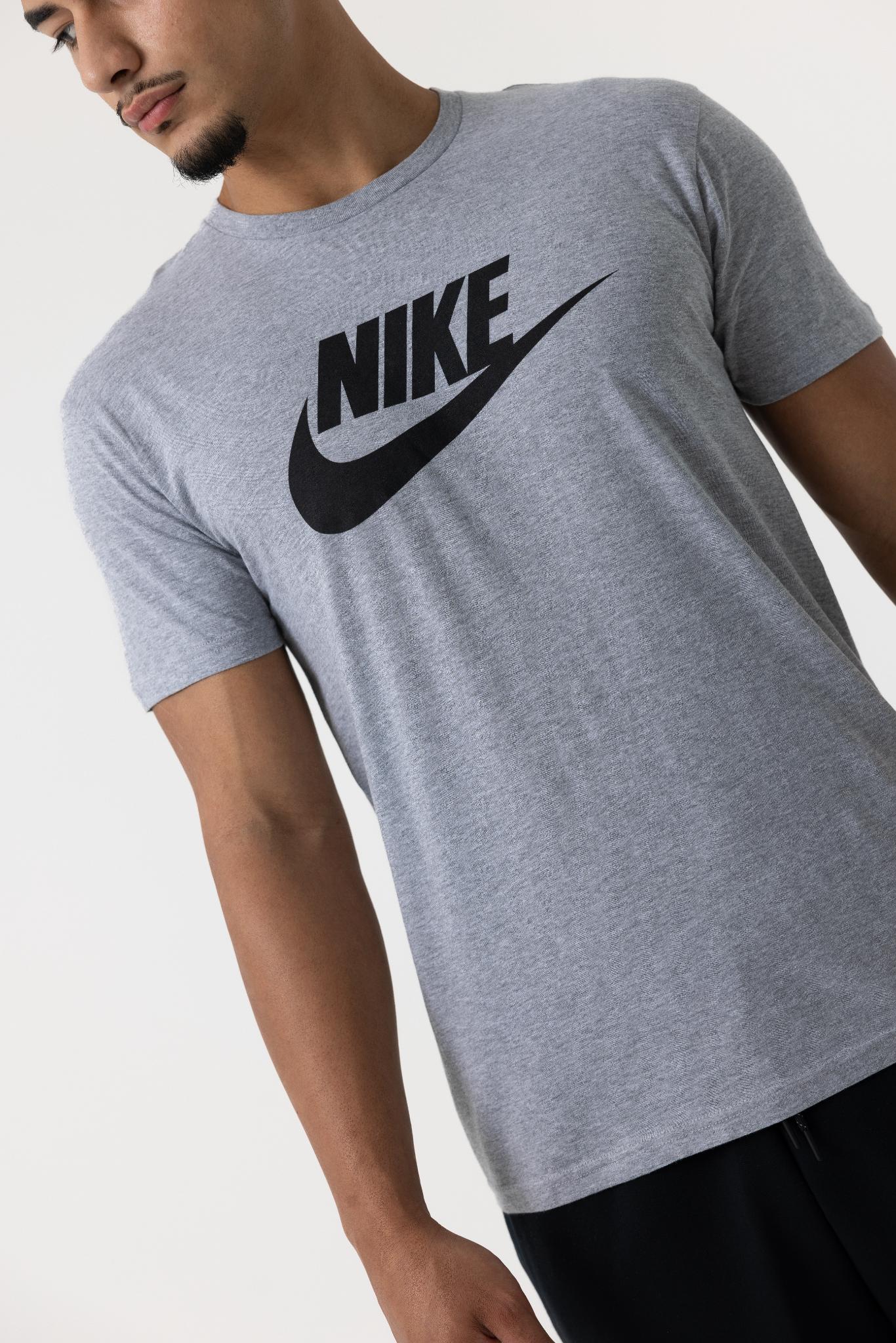 Nike Mens Swoosh Logo Regular T-Shirt (Grey)