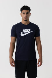 Nike Mens Swoosh Logo Regular T-Shirt (Navy)