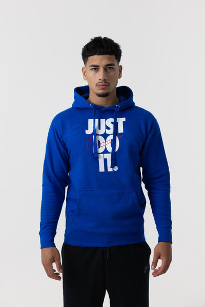 Nike Mens Just Do It Hoodie Blue Sneaker Hut