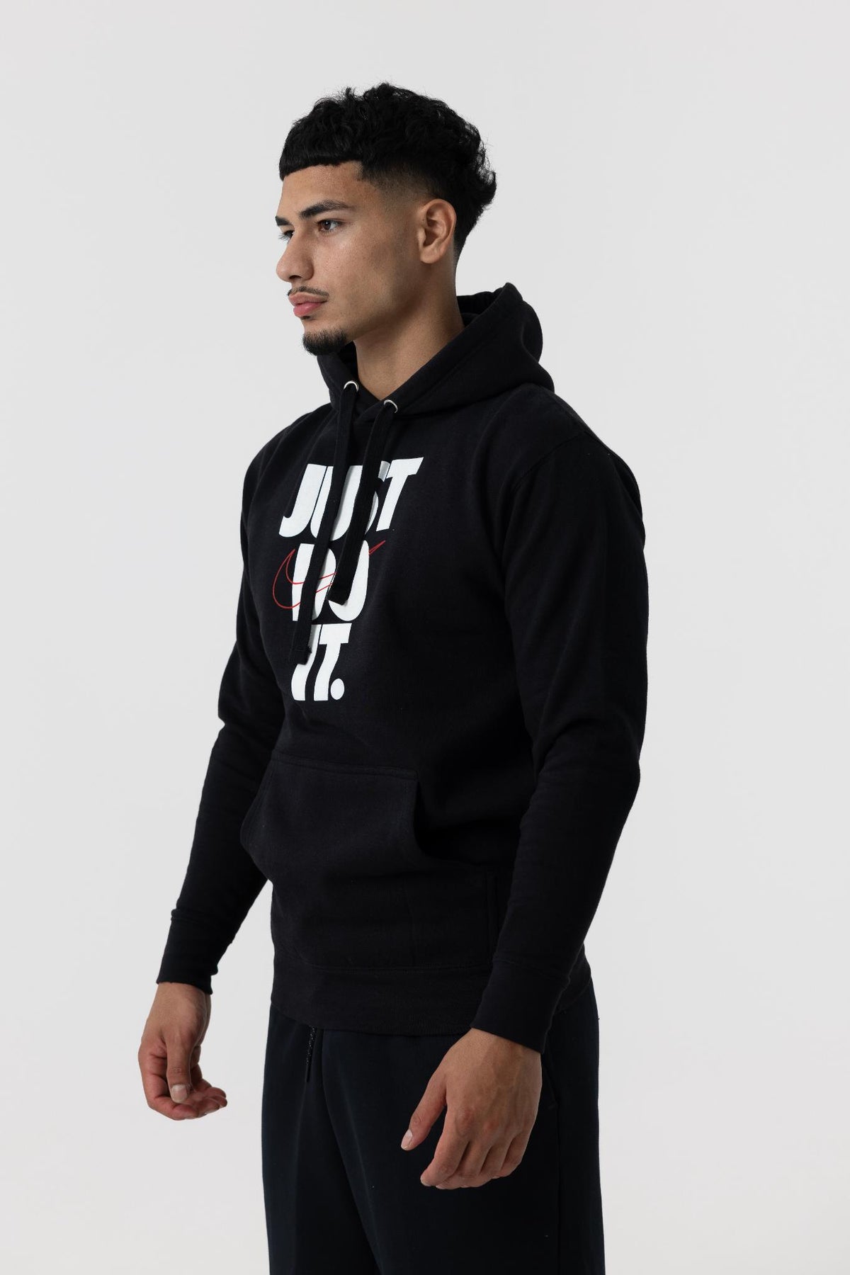 Nike Mens Just Do It Hoodie Black Sneaker Hut