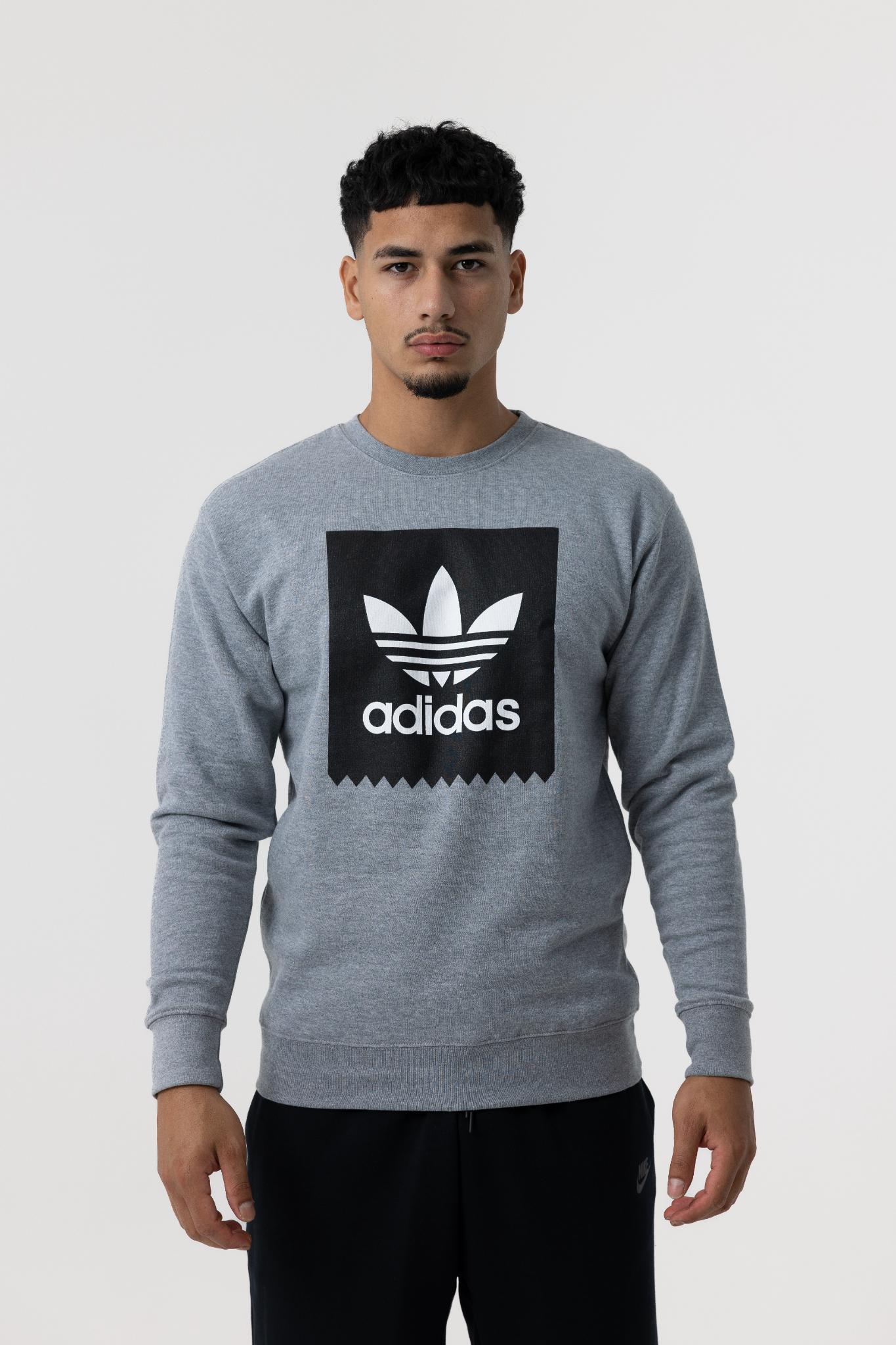 Adidas Mens Solid BB Crewneck (Grey)