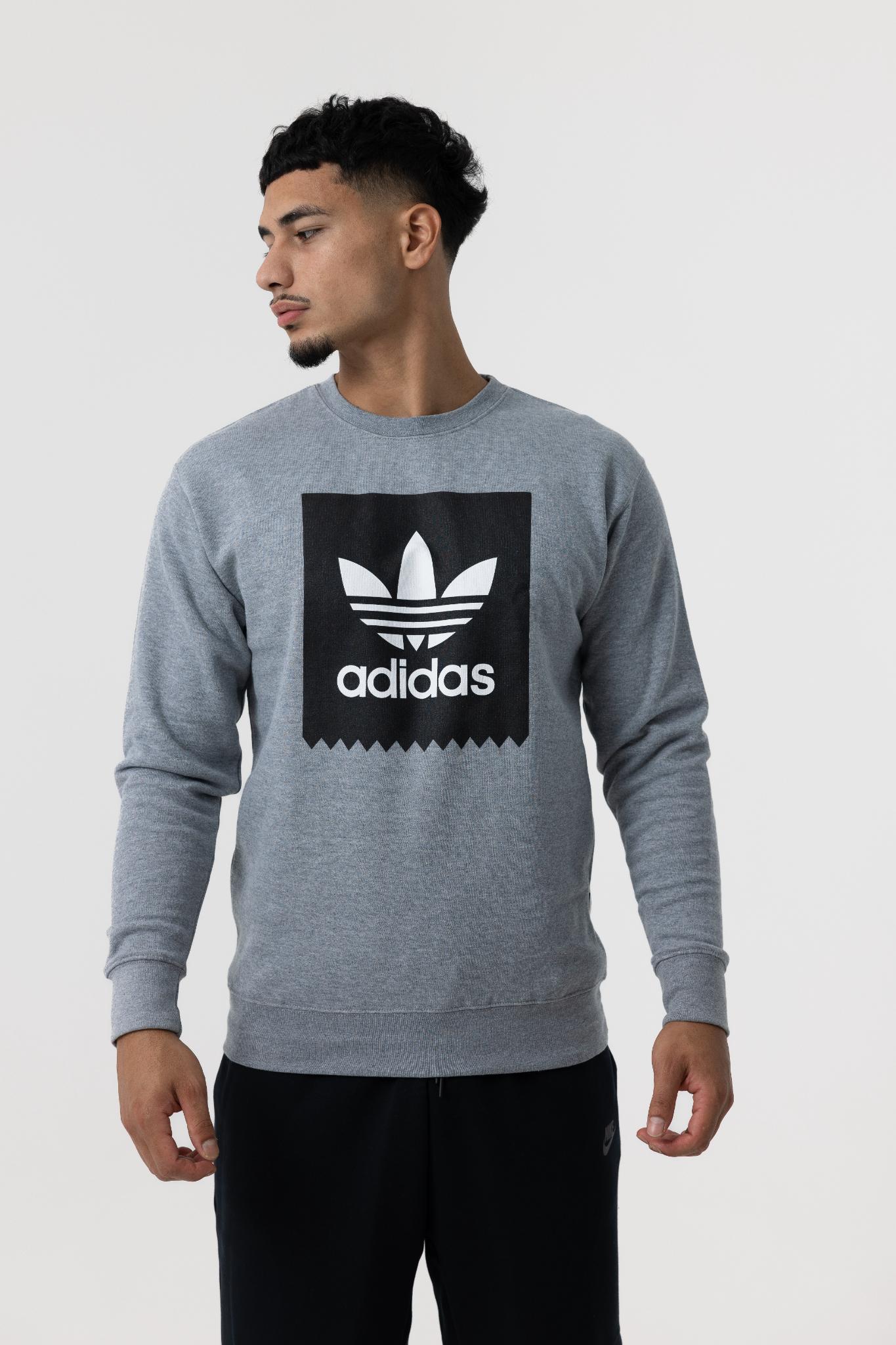 Adidas Mens Solid BB Crewneck (Grey)