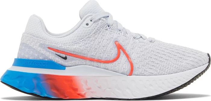 Nike React Infinity Run FK 3 (Football Grey/Bright Crimson)