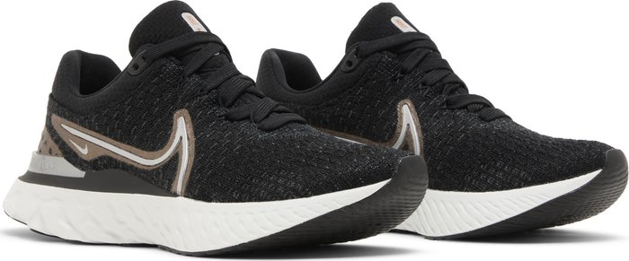 Womens Nike React Infinity Run FK 3 (Black/Metallic Silver)