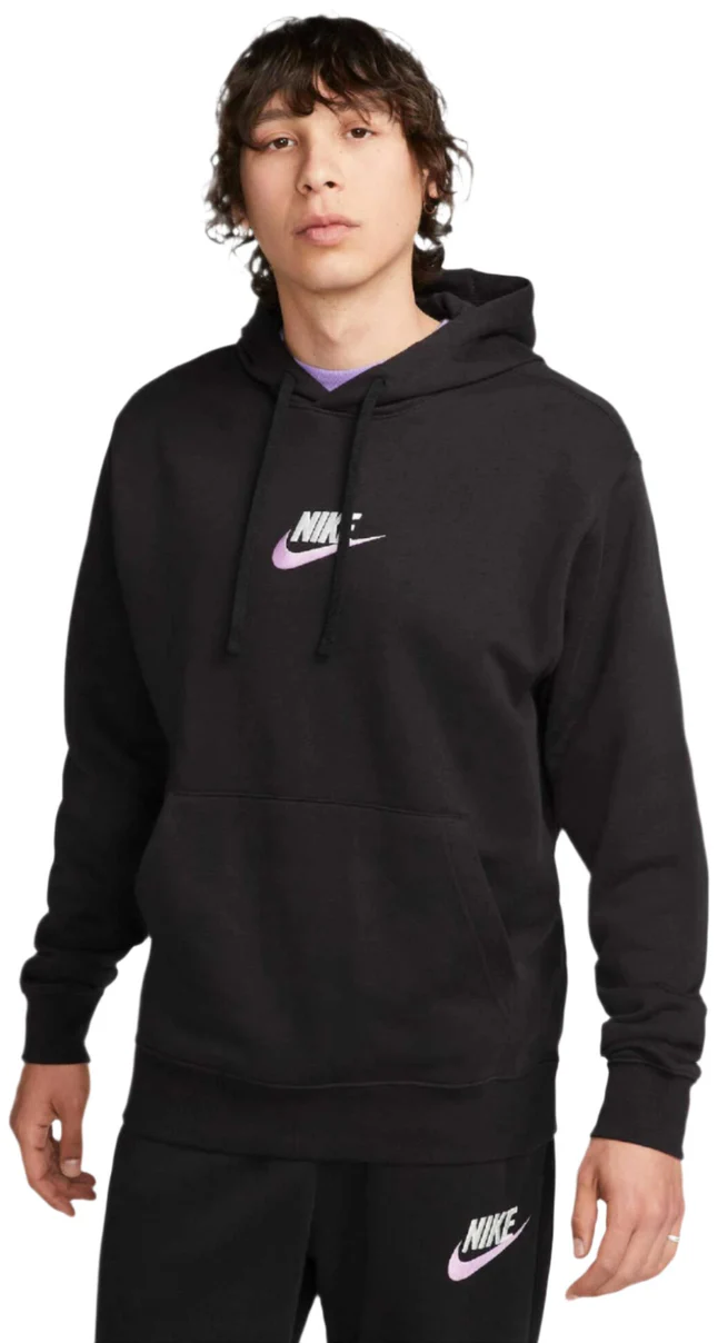 Nike Mens Fleece French Terry Hoodie (Black/Pink)