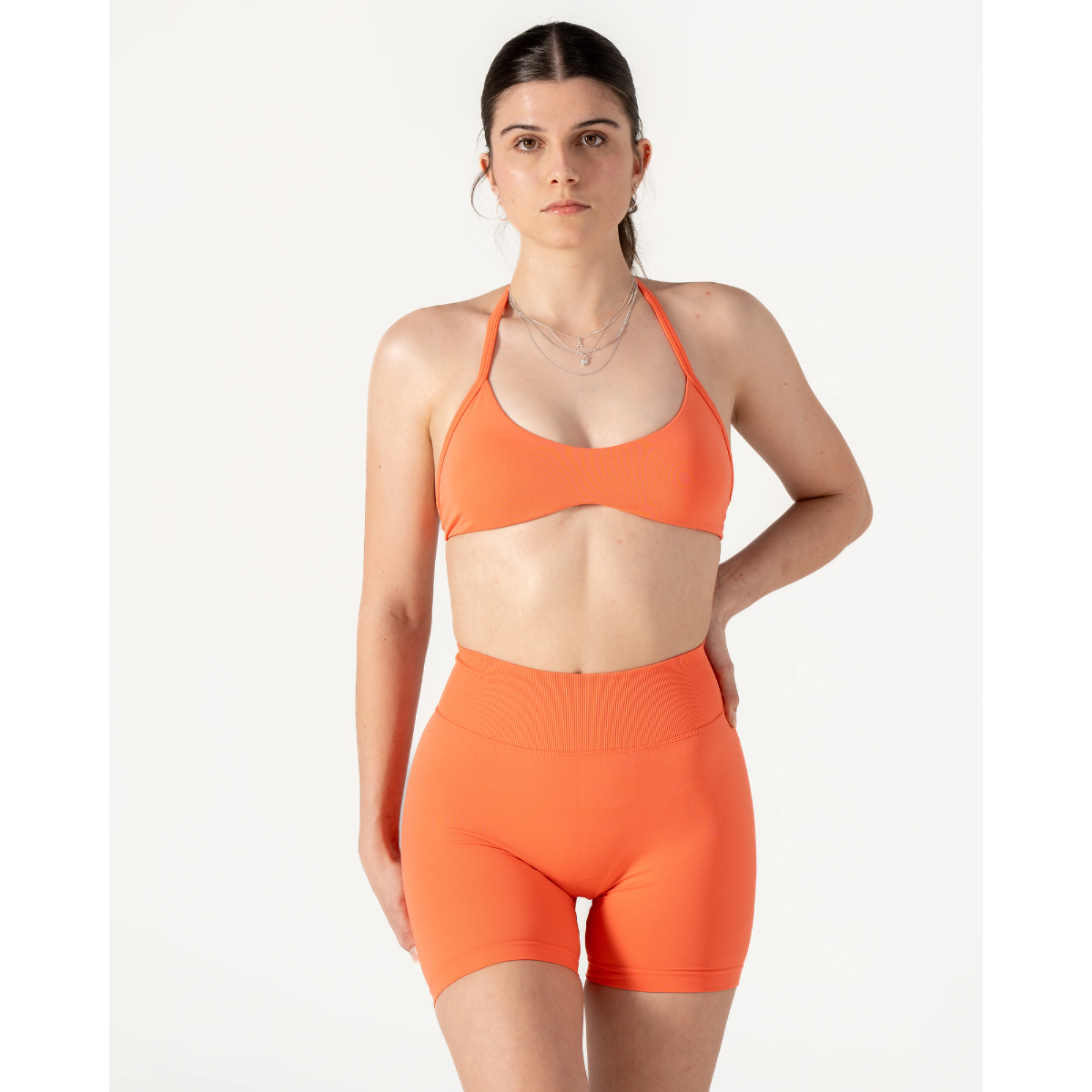 KEEPTHATPUMP Recoil Bralette (Tahiti Orange)