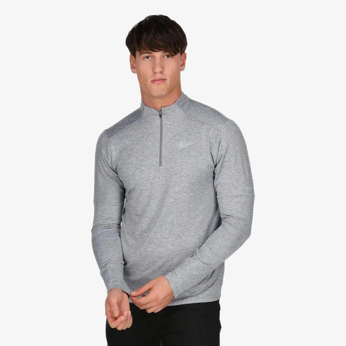 Nike Dri-Fit 1/4-Zip Longsleeve Running Top Men (Smoke Grey)